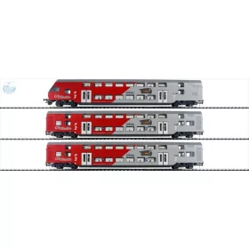   JC 76602 Emeletes személykocsi szett + vezérló 'Wiesel' 