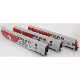   JC 76602 Emeletes személykocsi szett + vezérló 'Wiesel' 