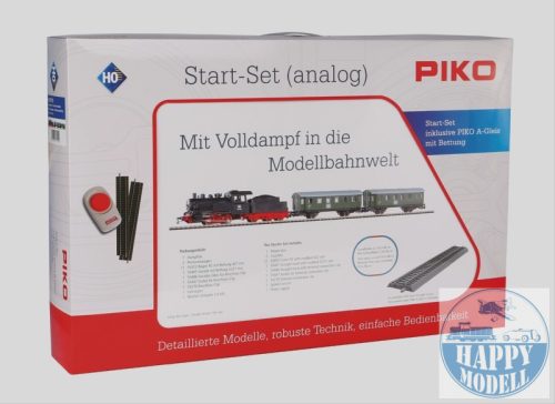PIKO 57112 Kezdőkészlet gőzmozdony + 2 személyvagon 