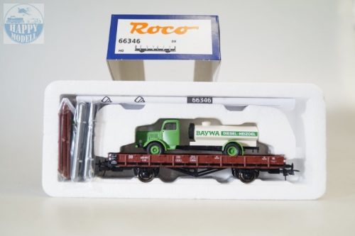 ROCO 66346 Pőrekocsi autóval 