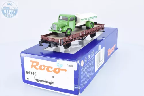 ROCO 66346 Pőrekocsi autóval 