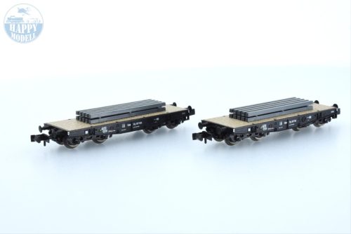 FLM 845607 Pőrekocsi nehézteherszállító rakománnyal 