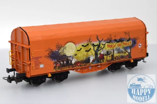 PIKO 58992 Halloween -Eltolható oldalfalú ponyvás kocsi 