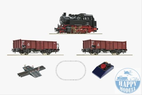 ROCO 51160 Analóg kezdőkészlet BR 80 gőzmozdony + teherkocsik 