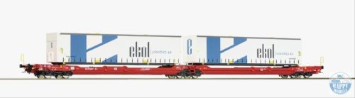 ROCO 77386 Konténerszállító dupla zsebeskocsi  738/T3000e 