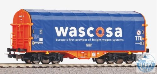 PIKO 58991 Eltolható oldalfalú ponyvás kocsi WASCOSA 