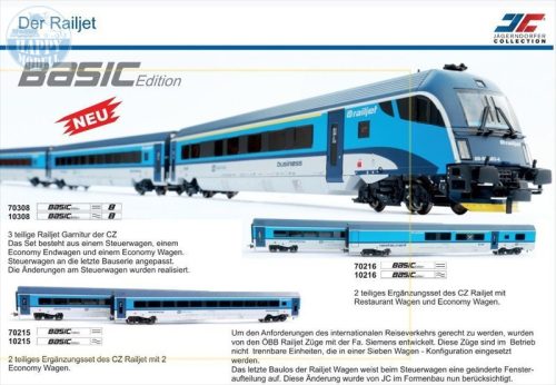 JC 70308 RAILJET CD 3 részes vezérlővel 