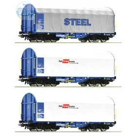   ROCO 77024 Teherkocsi eltolható ponyvás Rail Cargo Austria 