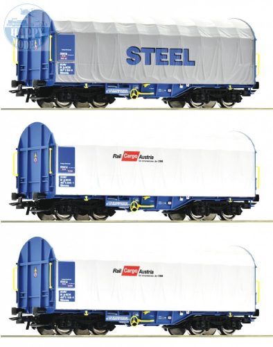 ROCO 77024 Teherkocsi eltolható ponyvás Rail Cargo Austria 