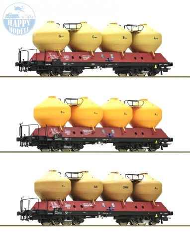 ROCO 77004 Cementszállító teherkocsi szett 3db-os 