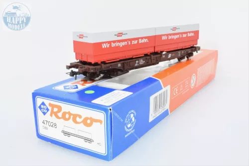 ROCO 47028 ÖBB Zsebes kocsi konténerrel 