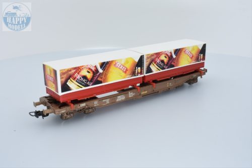 ROCO 47014 DSB Zsebeskocsi konténerekkel 