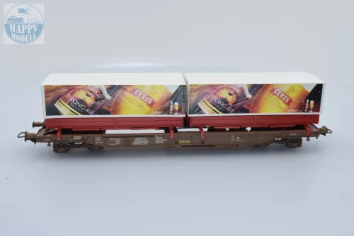 ROCO 47014 DSB Zsebeskocsi konténerekkel 