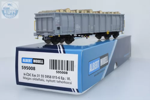 ALBERT 595008 Magas oldalfalú kocsi CD Cargo fa rakománnyl