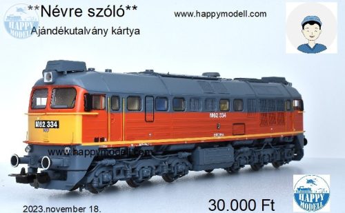 Ajándékutalvány kártya 30.000 Ft