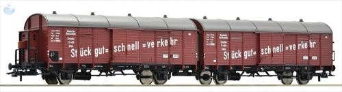 ROCO 76557 Fedett iker-teherkocsi fékházzal 