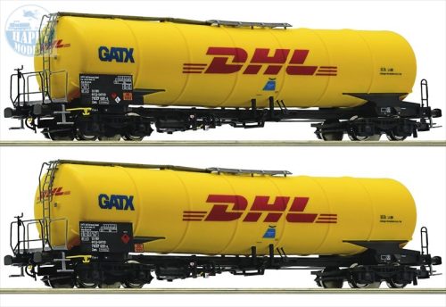 ROCO 76024 2 részes DHL tartálykocsi szett GATX 