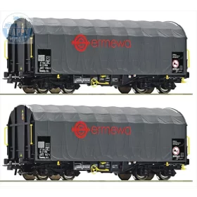 ROCO 76039 Ponyvás Teherkocsi Ermewa 