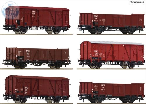 ROCO 6600098 Jubileumi teherkocsi szett 6 db-os '60 éves OPW' 