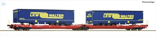 ROCO 77385 Konténerszállító dupla zsebeskocsi  738/T3000e 