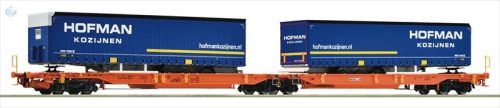 ROCO 6600072 Konténerszállító dupla zsebes kocsi Wascosa 
