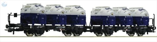 ROCO 6600053 Tankkonténer szállító kocsik Birkel/Efkr 
