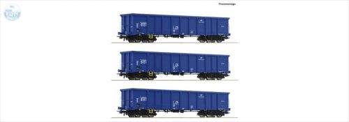 ROCO 6600100 Négytengelyes 3 db. nyitott kocsi 
