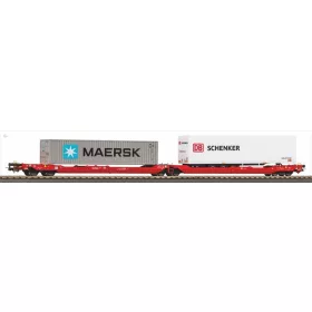 PIKO 24619 Dupla zsebeskocsi MAERSK Schenker 
