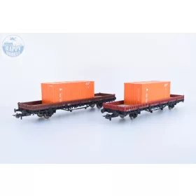 ROCO 6600076 Pőrekocsi konténerrel 