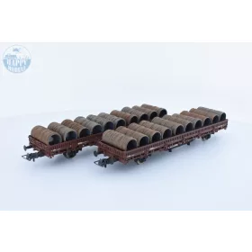 ROCO 6600120 Pőrekocsik tekercs rakománnyal 