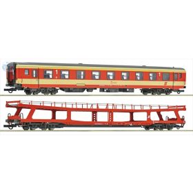 ROCO 6200129 Személykocsi és autószállító szett D704 