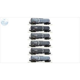 ROCO 6600007 Tartálykocsi szett 6 darabos VTG 