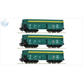   ROCO 6600195 3 részes készlet: Önkirakodó garatos kocsik, PTKiGK 