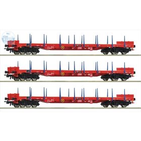 ROCO 6600219 Pőrekocsi szett rakoncákkal RCW 